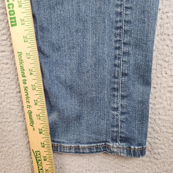 Levis 505 Jeans Mens 31x32 Blue Denim Zip Fly Straight Classic Ripped Work Pant - Picture 5 of 7